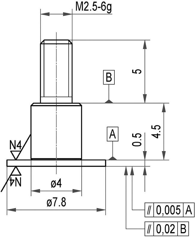 Messeinsatz für Messuhr und Feinzeiger, Stahl Produktbild img2 L