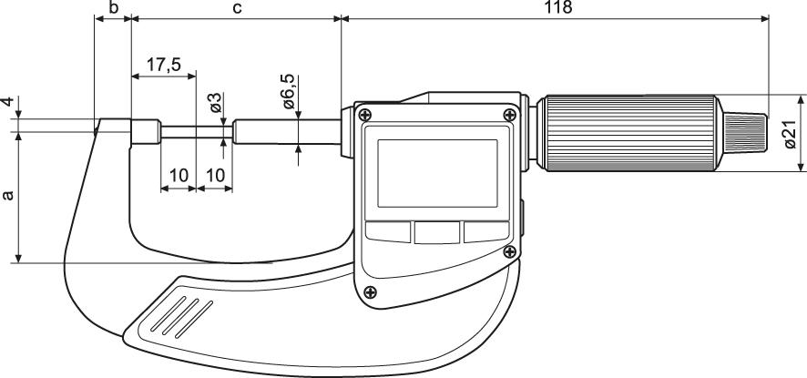 Dig.-Bügelmessschraube MICROMAHR 40 EWRi-B IP65 25-50 mm Int.-Wireless MAHR Produktbild img2 L