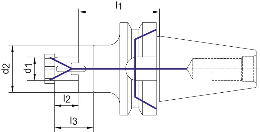 Kombi-Aufsteckfräsdorn, BT 50 Produktbild img2 L