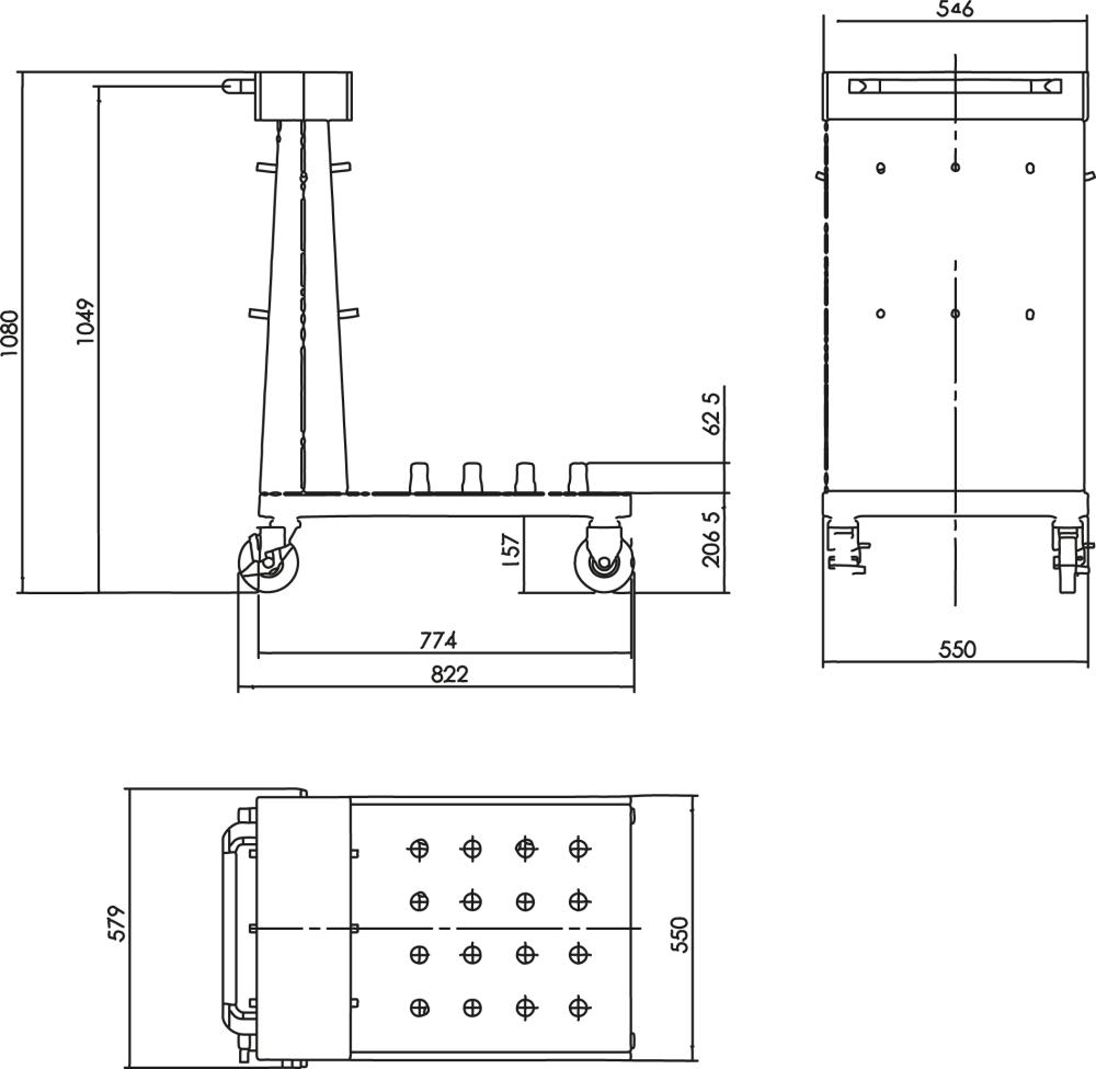 Werkstattwagen leer 6425WW AMF Produktbild img2 L