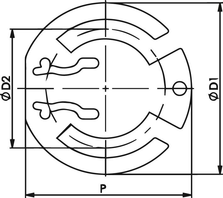 Adapterplatte, rund Produktbild img2 L