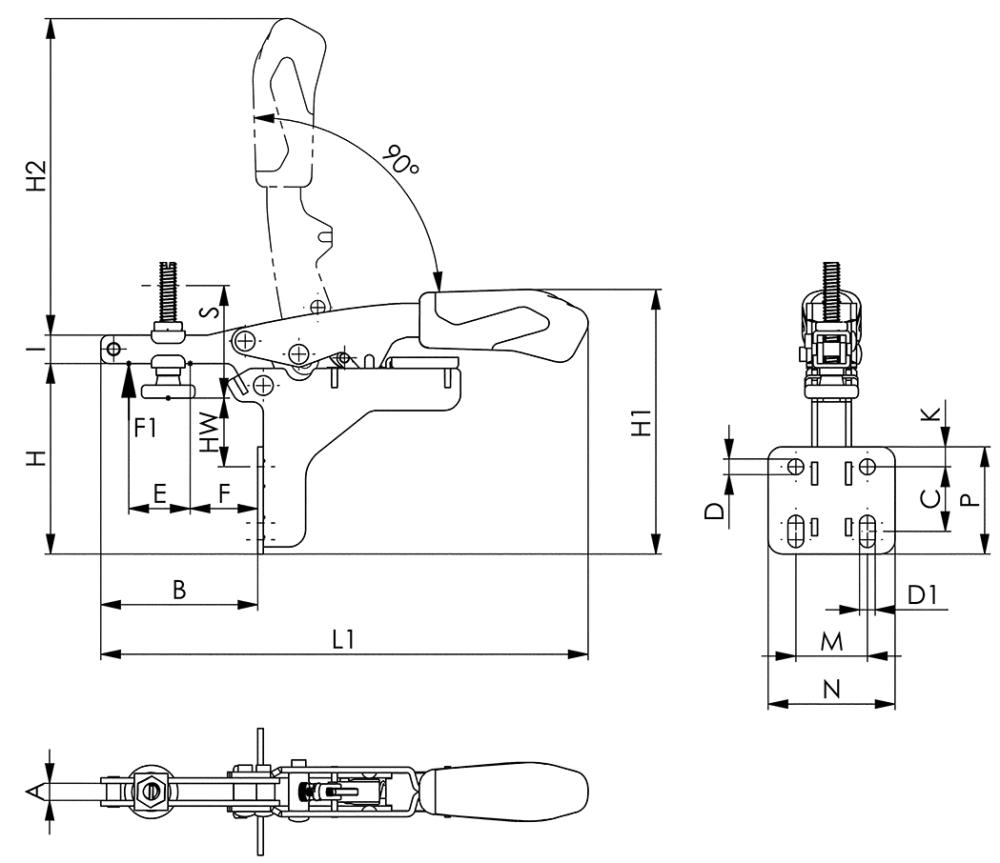 Waagerechtspa.6871 Gr.20 mit variabler Spannhöhe AMF Produktbild img2 L