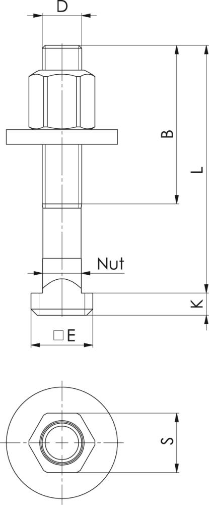 Schraube für T-Nuten, komplett mit Mutter und Scheibe Produktbild img2 L