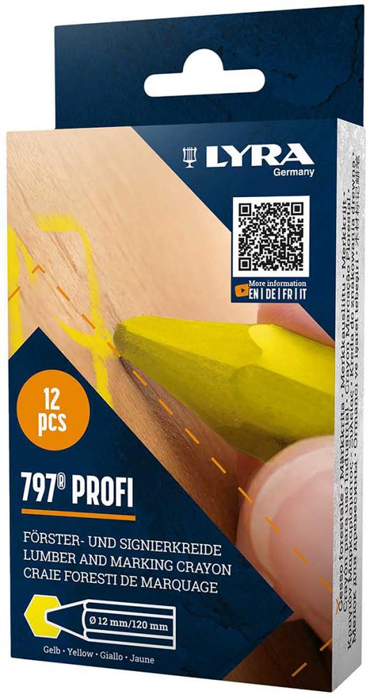 Förster- und und Signierkreide 797 gelb a12Stück LYRA Produktbild img1 L