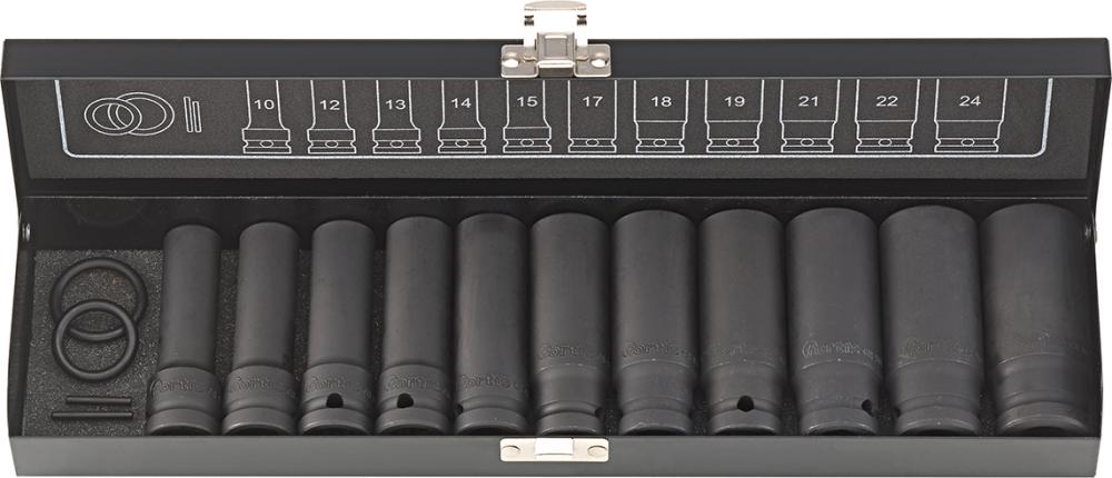 Kraft- Steckschlüssel-Satz 1/2" 15-teilig lang FORTIS Produktbild img1 L