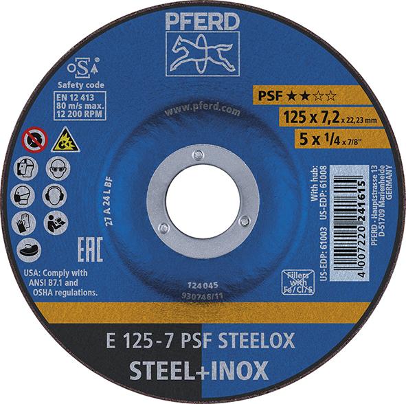 Schruppscheibe gekröpft PSFSTEELOX 115x7mm PFERD Produktbild img1 L