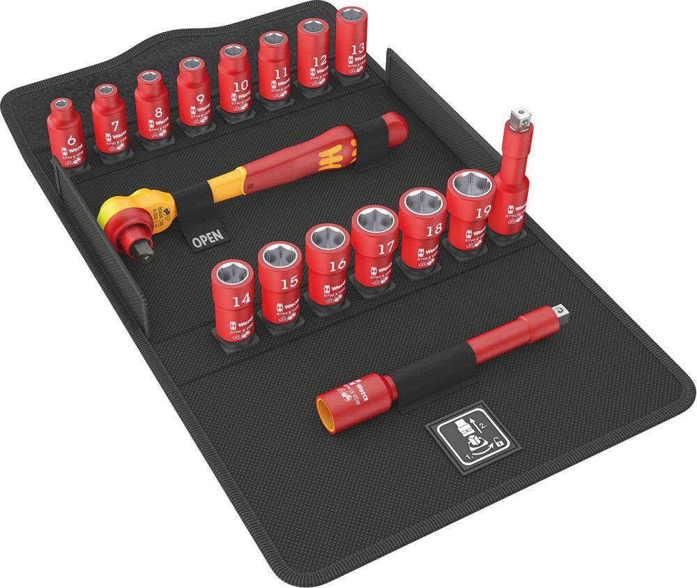 Steckschlüssel-Garnitur 3/8" ZYKLOP VDE 17-teilig Wera Produktbild img1 L