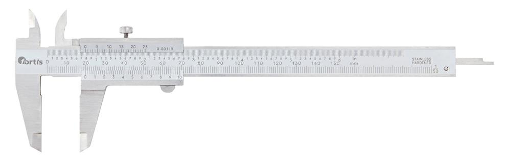 Taschenmessschieber Feststellung oben 150mm 1/50, 1/1000 FORTIS Produktbild img1 L