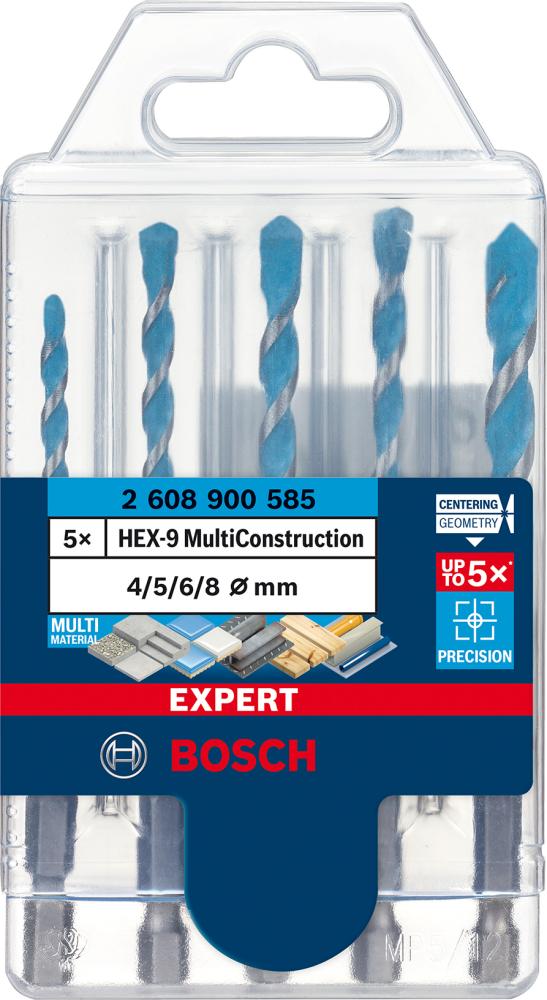 Schlagbohrersatz HEX-9 5tlg. 4/5/6/8 mm MultiConstruction EXPERT Bosch Produktbild img1 L