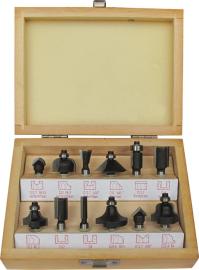 Fräser-Satz HW 12tlg. S8 im Holzkasten FORTIS Produktbild