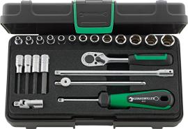 Sechskant-Steckschlüssel-Garnitur 1/4", 22-teilig Produktbild