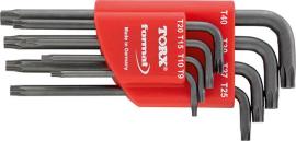 Winkelschraubendreher- Satz mit Bohrung 8-teilig T9-T40 FORMAT Produktbild