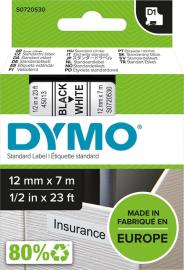 Schriftband D1 45013 schwarz/weiß 12mmx7m DYMO Produktbild