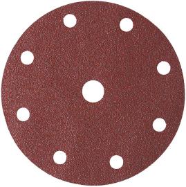 Klett-Schleifscheibe, gelocht, Ø 150 mm, 8 Absauglöchern Ø 10 mm und Mittelloch Produktbild