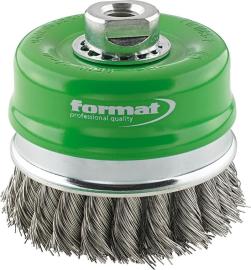 Topfbürste mit Stützring, rostfreier Stahldraht (1.4310), gezopft Produktbild