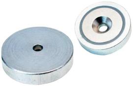 Neodym-Magnet-Flachgreifer mit Durchgangsbohrung und Ansenkung Produktbild