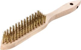 Handdrahtbürste Messing gewellt 0,35mm 5-reihig Lessmann Produktbild