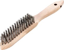 Handdrahtbürste rostfrei gewellt 0,35mm 5-reihig Lessmann Produktbild