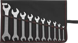 Doppelmaulschlüssel-Satz DIN3110 6-27mm 10-teilig in Rolltasche FORMAT Produktbild