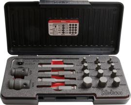 Kraft-Schraubendreher-Einsatz-Garnitur, modular mit 7/16"-Bits Produktbild