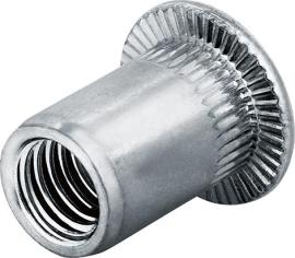 Blindnietmutter Edelstahl, Standard, Flachrundkopf. Produktbild