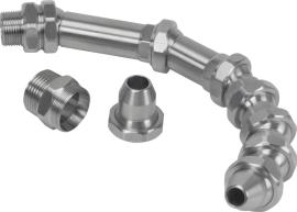 Kühlmittelschlauch-Set V2A 3/4" Typ 3 Durchlassgröße 19mm Gesamtlänge 320mm Produktbild
