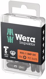 Bit Impaktor 1/4" DIN 3126 C6,3 PZ3x25mm 10er Pack Wera Produktbild