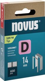 Flachdrahtklammer D Typ 53F/14 mm zn Novus VE à 600 Stück Produktbild