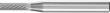 Hartmetallfrässtift (Rotorfräser) DIN 8033 – Schaft-Ø 6 mm, Zylinderform ZYA, oh Produktbild img1 S