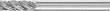 Hartmetallfrässtift (Rotorfräser) DIN 8033 – Schaft-Ø 6 mm, Zylinderform ZYA, oh Produktbild img1 S