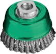 Topfbürste, rostfreier Stahldraht, gezopft, schmal Produktbild img1 S