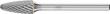 Hartmetall-Kleinfrässtift (Rotorfräser) DIN 8033 – Schaft-Ø 3 mm, Rundbogenform Produktbild img1 S