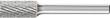 Hartmetallfrässtift (Rotorfräser) DIN 8033 – Schaft-Ø 6 mm, Zylinderform ZYA-S, Produktbild img1 S