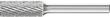 Frässtift HM zylindrisch mit Stirnverzahnung 1025 3PLUS 6mm 10x25mm Pferd Produktbild img1 S