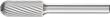 Frässtift HM Walzenrundform 1025 3 6mm 10x25mm Pferd Produktbild img1 S
