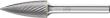 Frässtift HM Spitzbogenform 1230 5 6mm 12x30mm Pferd Produktbild