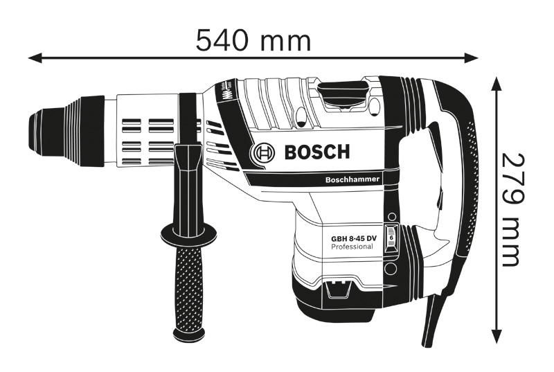 Bohrhammer mit SDS max GBH 8-45 DV Produktbild img3 L