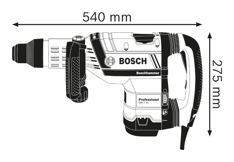 Schlaghammer mit SDS max GSH 7 VC im Handwerkerkoffer Produktbild img3 L