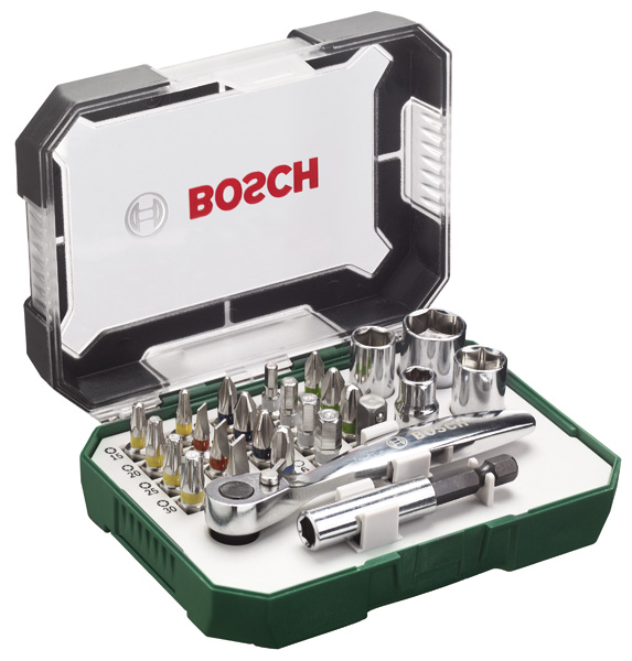 Schrauberbit- und Ratschen-Set, 26-teilig Produktbild img1 L