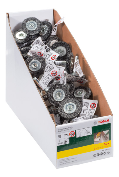 Scheibenbürste für Bohrmaschinen, gewellt, 38 mm, 6 mm Produktbild img2 L