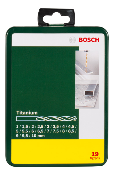 Metallbohrer-Set HSS-TiN, 19-teilig, 1 - 10 mm, Metallkassette Produktbild img2 L