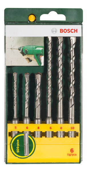 Hammerbohrer-Set SDS plus, 6-teilig, 5 - 8 mm, 110 mm, 6 - 10 mm, 160 mm Produktbild img2 L
