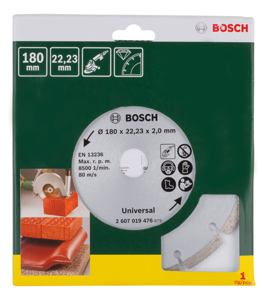 Diamanttrennscheibe für Baumaterial, Durchmesser: 180 mm Produktbild img2 L