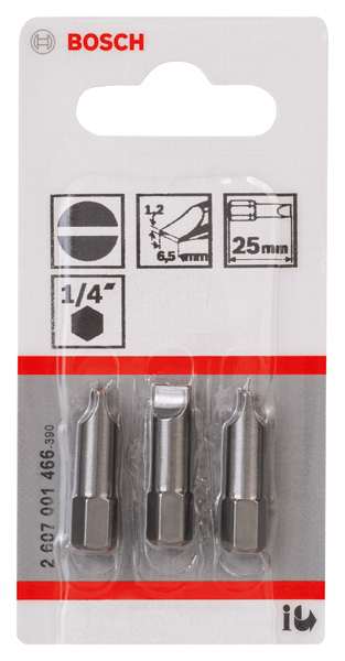 Schrauberbit Extra-Hart S 1,2 x 6,5, 25 mm, 3er-Pack Produktbild img2 L
