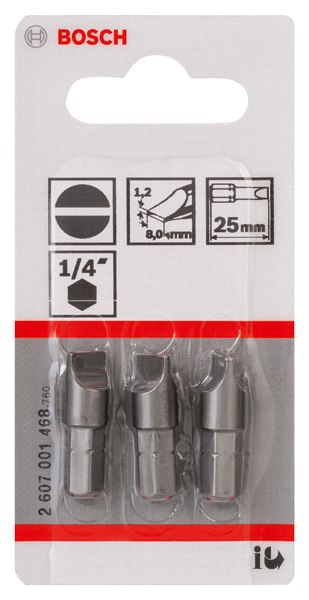 Schrauberbit Extra-Hart S 1,2 x 8,0, 25 mm, 3er-Pack Produktbild img2 L
