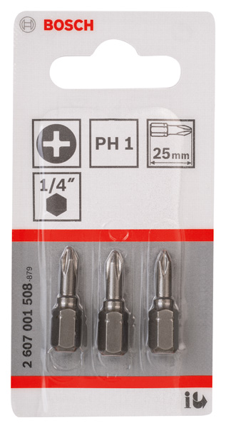 Schrauberbit Extra-Hart PH 1, 25 mm, 3er-Pack Produktbild img2 L