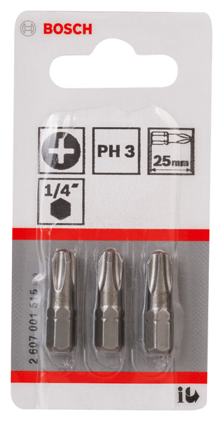 Schrauberbit Extra-Hart PH 3, 25 mm, 3er-Pack Produktbild img2 L