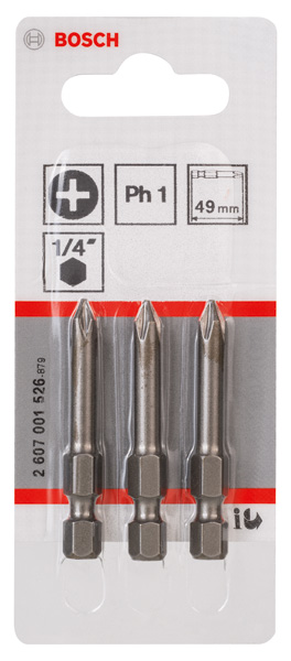 Schrauberbit Extra-Hart PH 1, 49 mm, 3er-Pack Produktbild img2 L