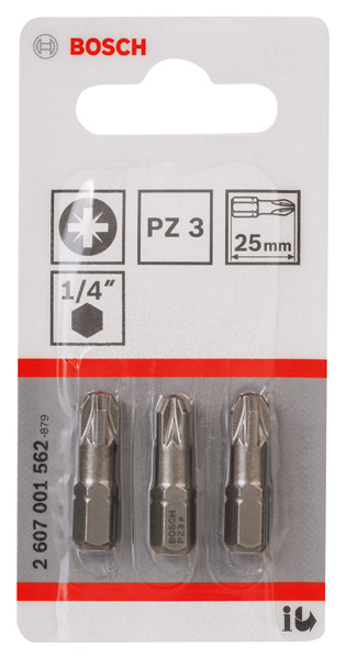 Schrauberbit Extra-Hart PZ 3, 25 mm, 3er-Pack Produktbild img2 L