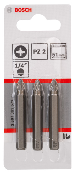 Schrauberbit Extra-Hart PZ 2, 51 mm, 3er-Pack Produktbild img2 L